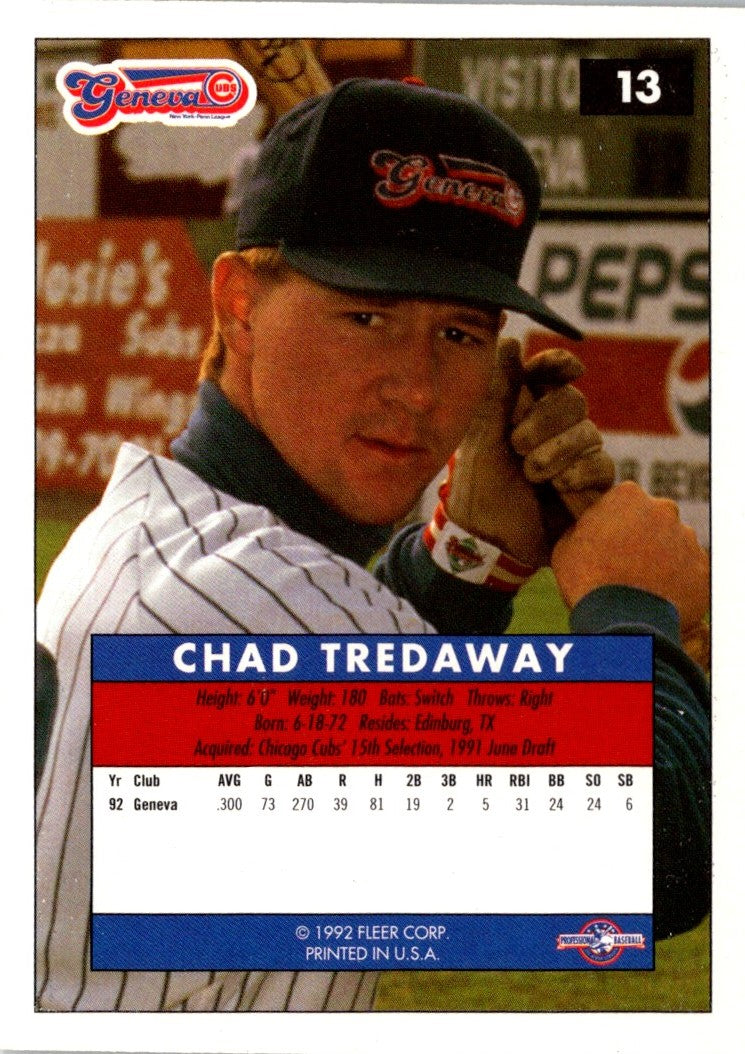 1992 Fleer Excel Chad Tredaway