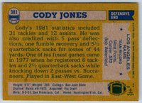 1982 Topps Cody Jones #381