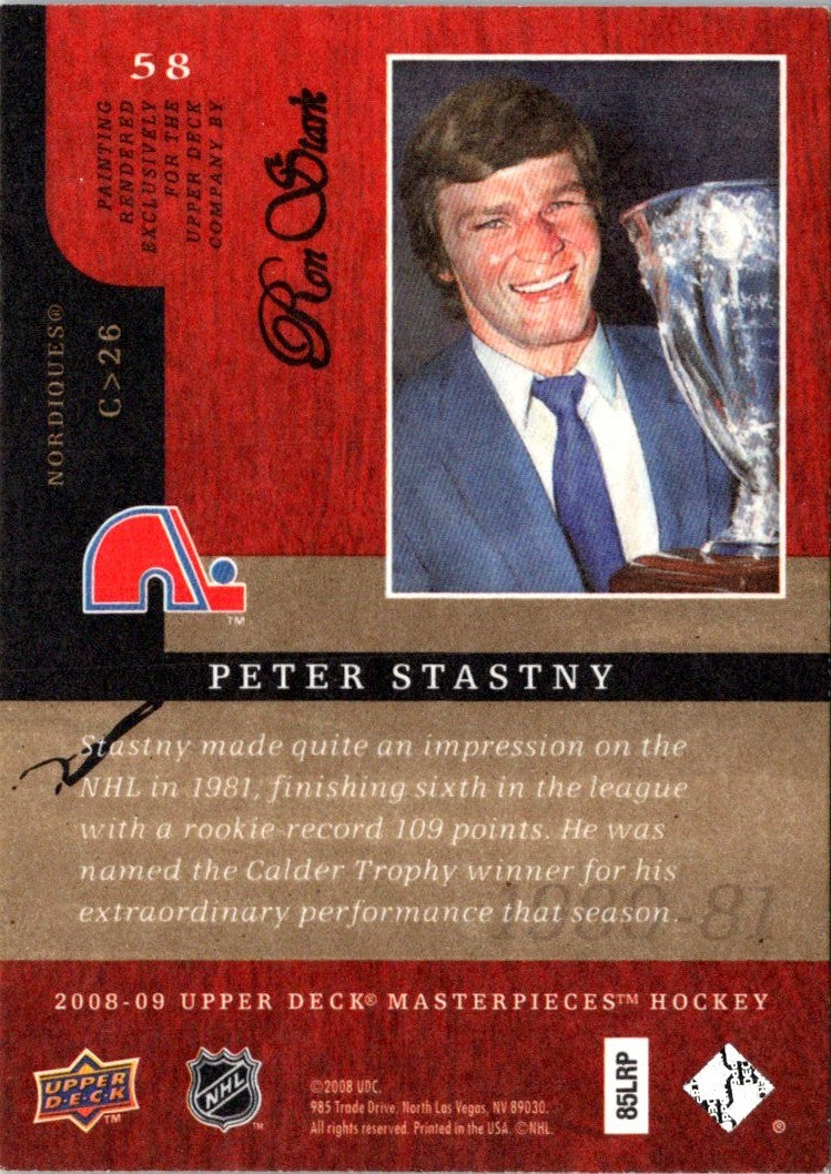 2008 Upper Deck Masterpieces Peter Stastny