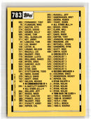 1990 Topps Tiffany Checklist