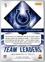 2015 Score Team Leaders Jonathan Newsome/Andrew Luck/T.Y. Hilton/Trent Richardson #17
