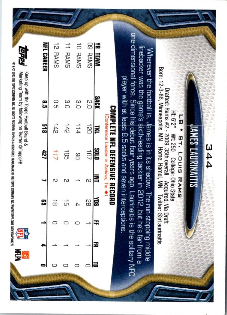 2013 Topps James Laurinaitis