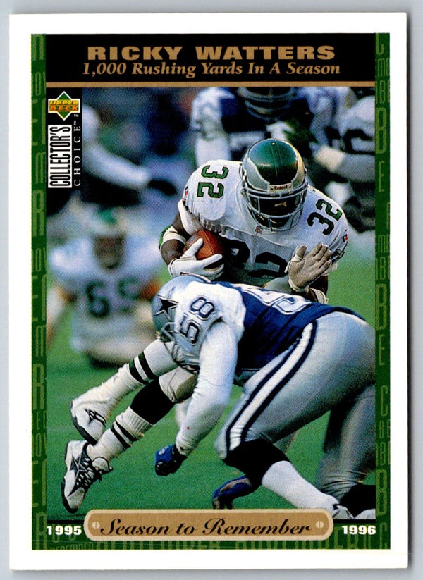 1996 Collector's Choice Season to Remember Blow-ups Ricky Watters #71