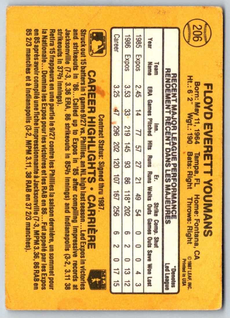 1987 Leaf Floyd Youmans