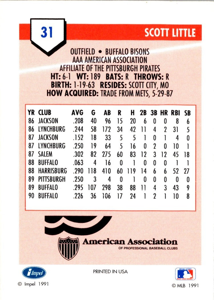 1991 Line Drive AAA Scott Little