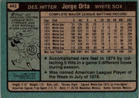 1980 Topps Jorge Orta #442
