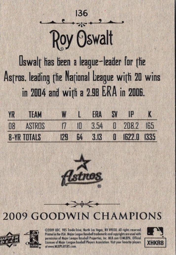 2009 Upper Deck Goodwin Champions Roy Oswalt