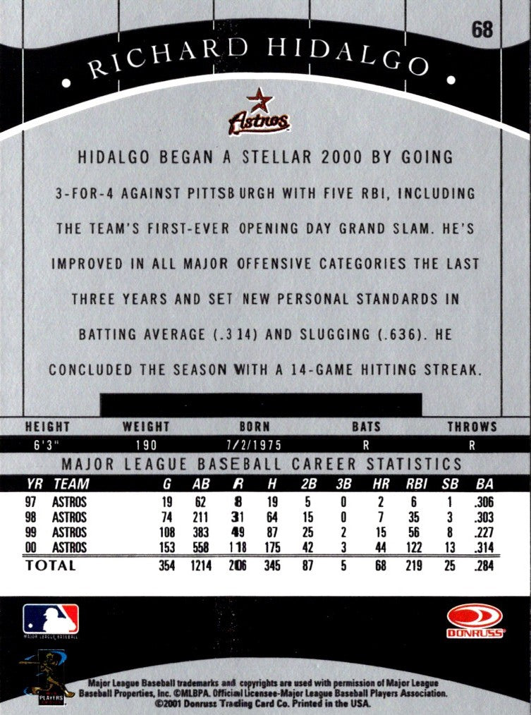 2001 Donruss Classics Richard Hidalgo