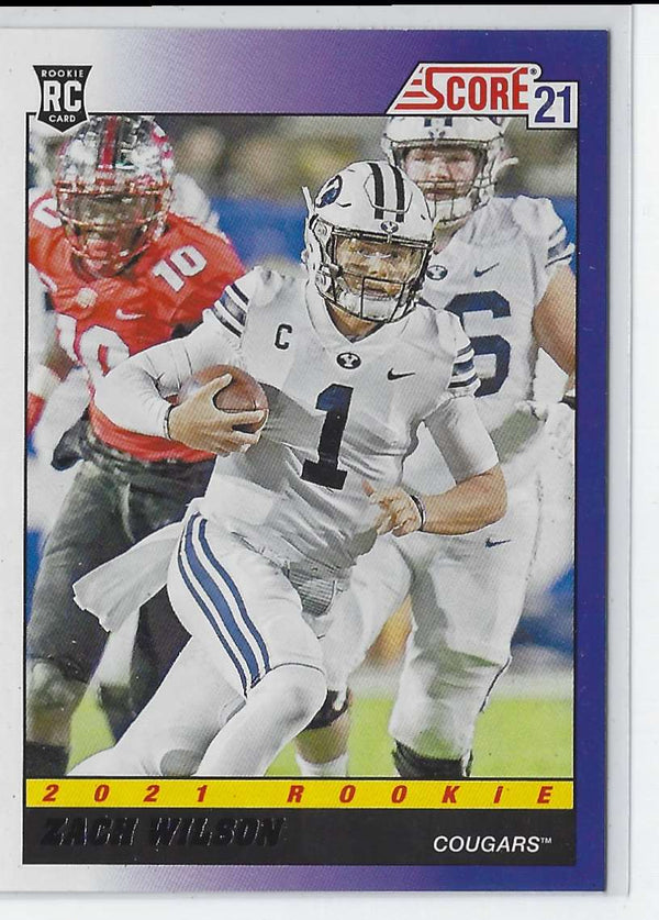 2021 Panini Chronicles Draft Picks Score Retro Bronze Zach Wilson #61