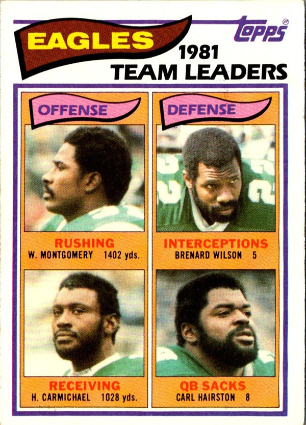 1982 Topps Wilbert Montgomery/Brenard Wilson/Harold Carmichael/Carl Hairston #437