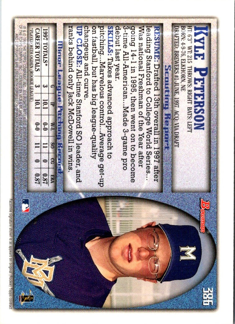 1998 Bowman Kyle Peterson