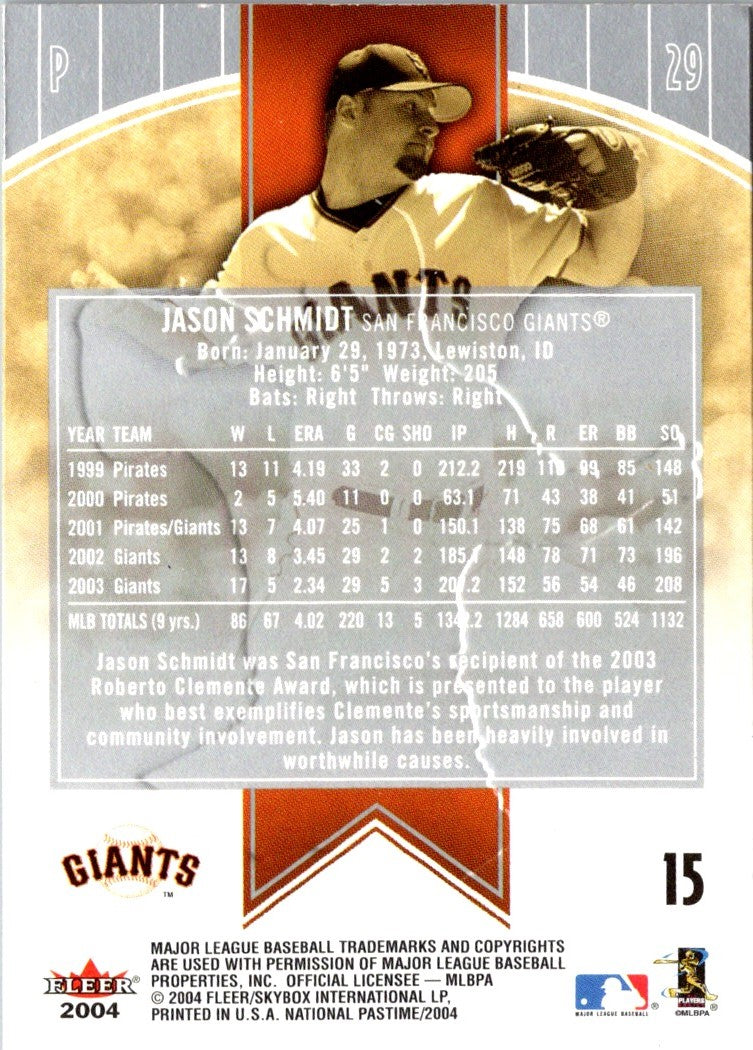 2004 Fleer National Pastime Jason Schmidt