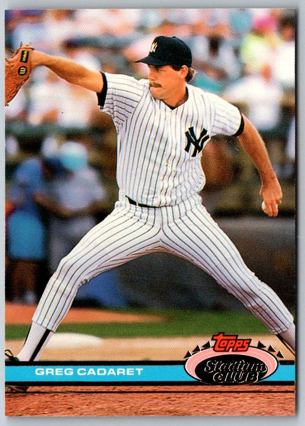 1991 Stadium Club Greg Cadaret #536
