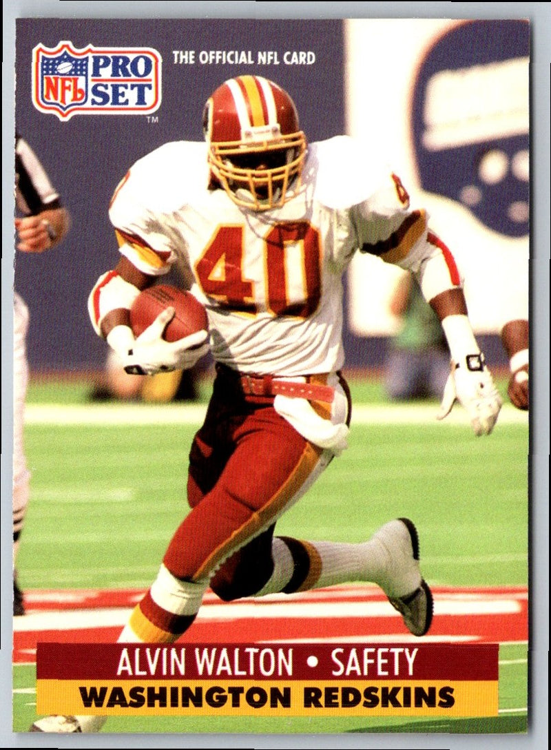 1991 Pro Set Super Bowl XXVI Binder Alvin Walton
