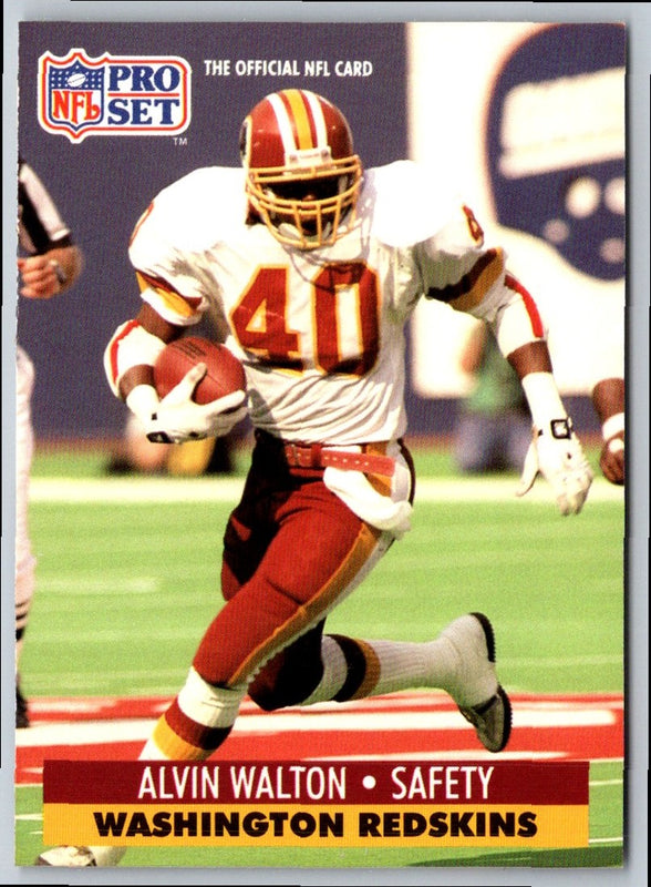 1991 Pro Set Super Bowl XXVI Binder Alvin Walton #323