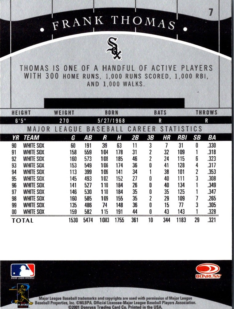 2001 Donruss Frank Thomas