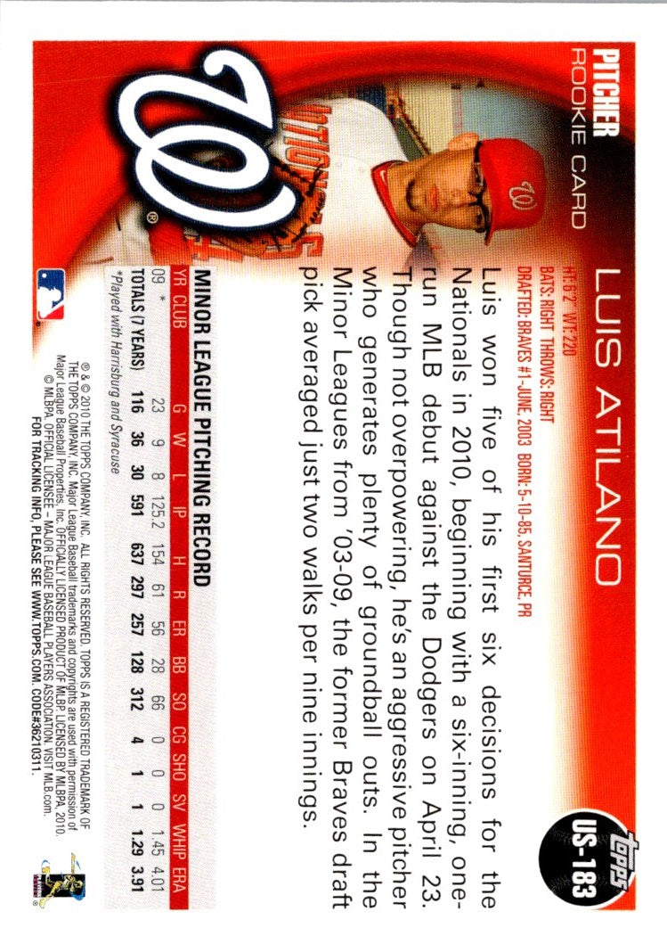 2010 Topps Update Luis Atilano