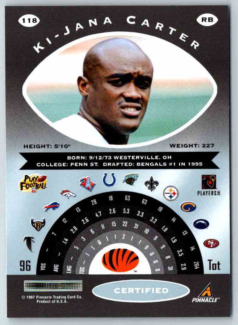 1997 Pinnacle Certified NFL Ki-Jana Carter