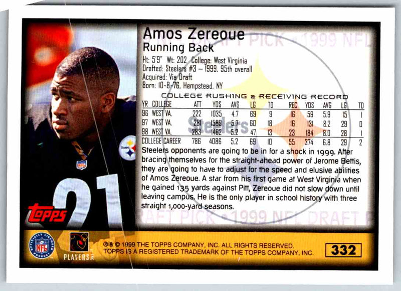 2011 Topps Football Amos Zereoue