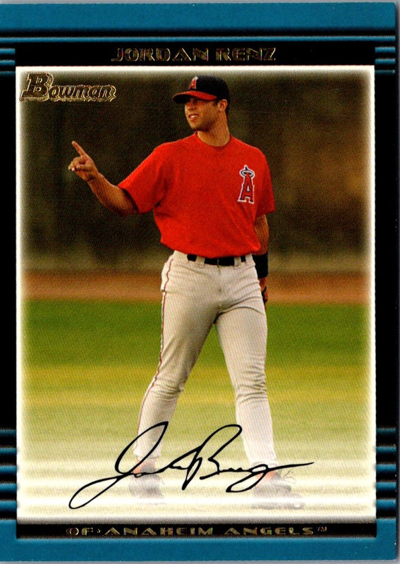 2002 Bowman Draft Picks & Prospects Jordan Renz #BDP96 Rookie