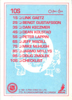 1991 O-Pee-Chee Sharks & Russians Inserts San Jose Sharks Checklist #10S
