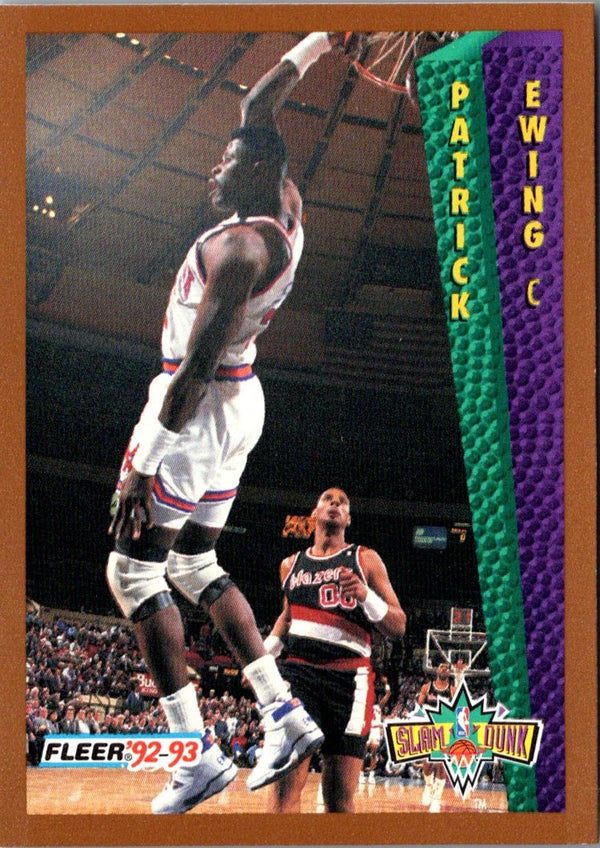 1992 Fleer Slam Dunk Patrick Ewing #NNO
