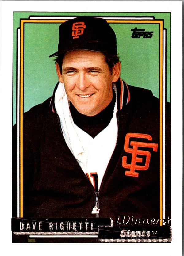 1992 Topps Dave Righetti #35