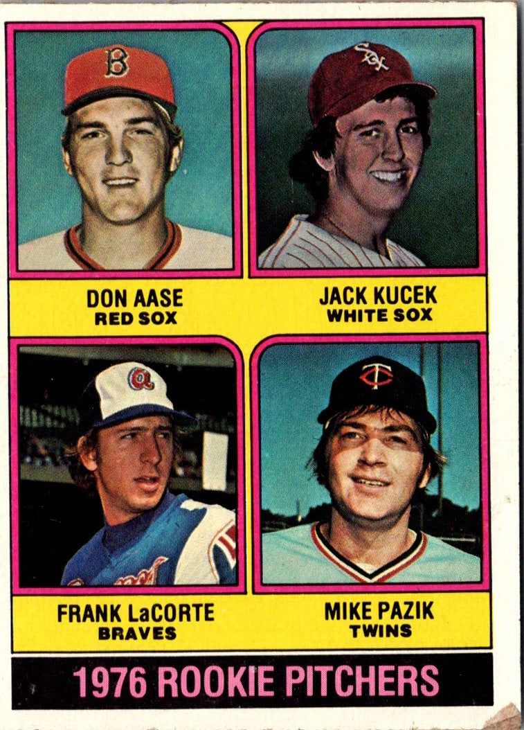 1976 Topps Rookie Pitchers - Don Aase/Jack Kucek/Frank LaCorte/Mike Pazik