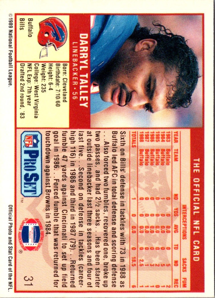 1989 Pro Set Darryl Talley