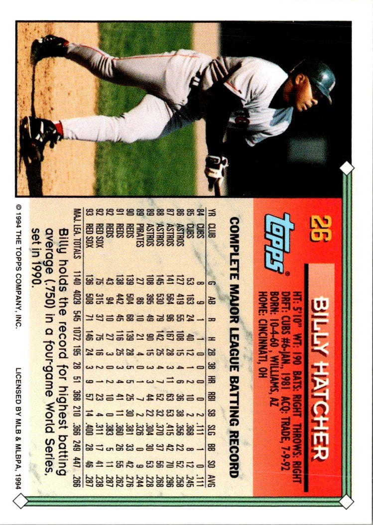 1994 Topps Billy Hatcher