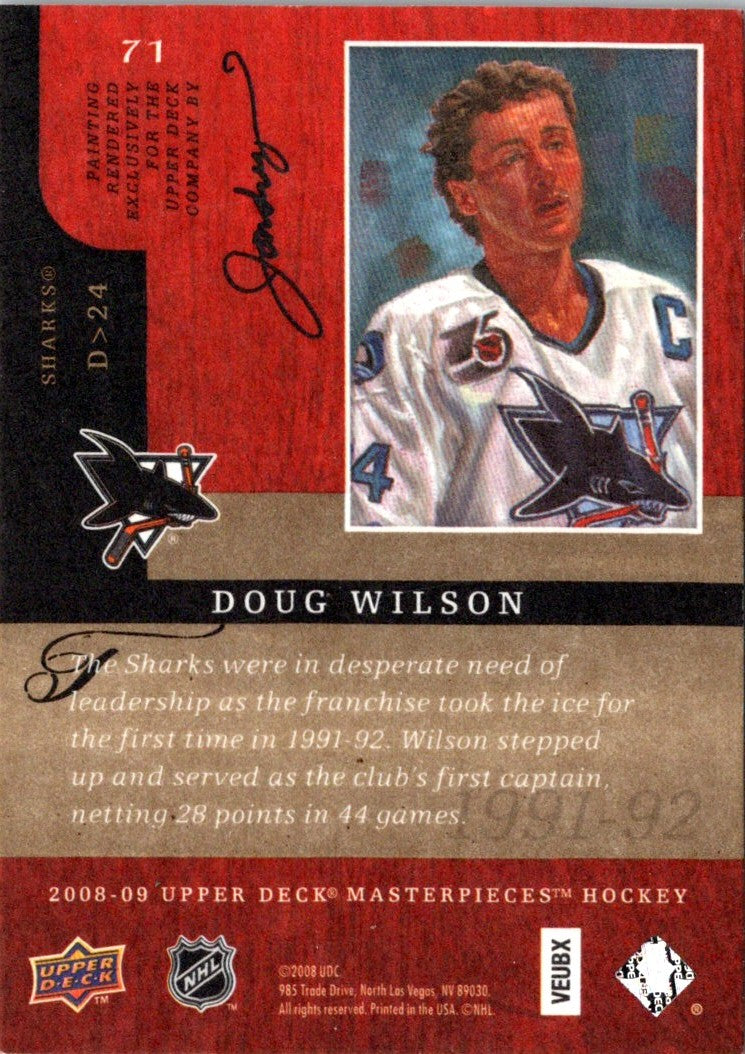 2008 Upper Deck Masterpieces Doug Wilson