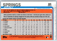 2019 Topps Jeffrey Springs #605 Rookie