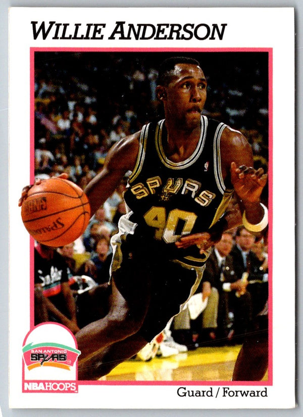 1990 Hoops Team Night San Antonio Spurs Willie Anderson #NNO