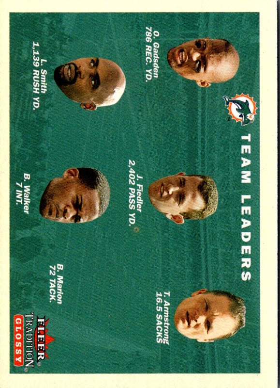 2001 Fleer Tradition Miami Dolphins Team Leaders #372