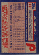 1984 Topps Al Holland