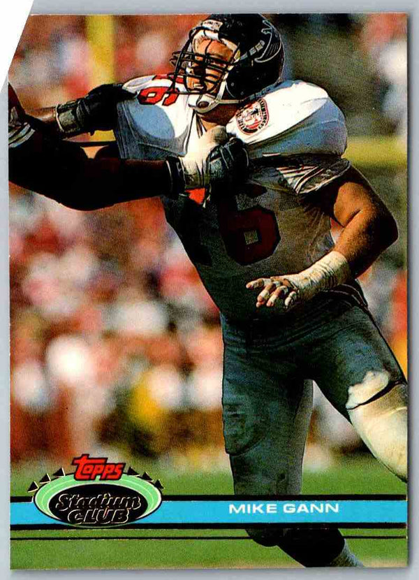 1991 Topps Stadium Club Football Mike Gann #318