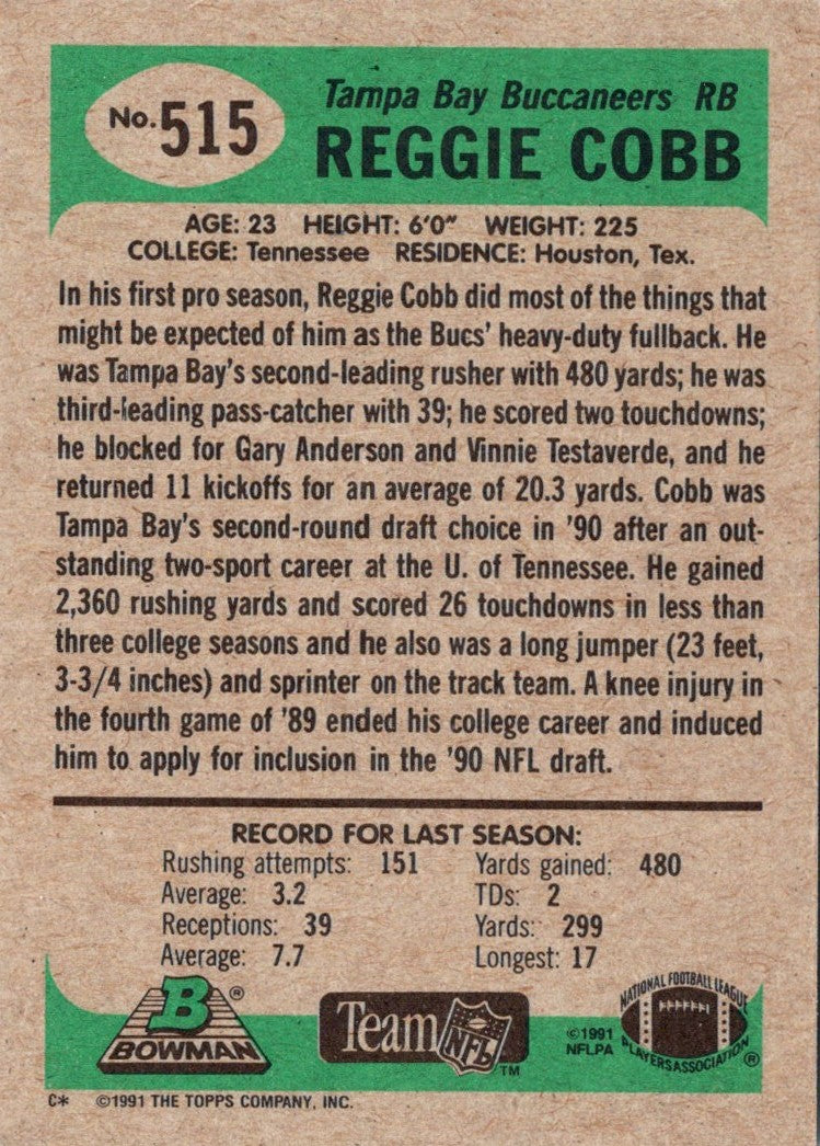 1991 Bowman Reggie Cobb