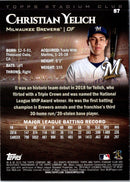 2019 Stadium Club Christian Yelich