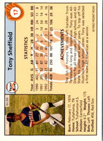 1992 Front Row Draft Picks Tony Sheffield #17