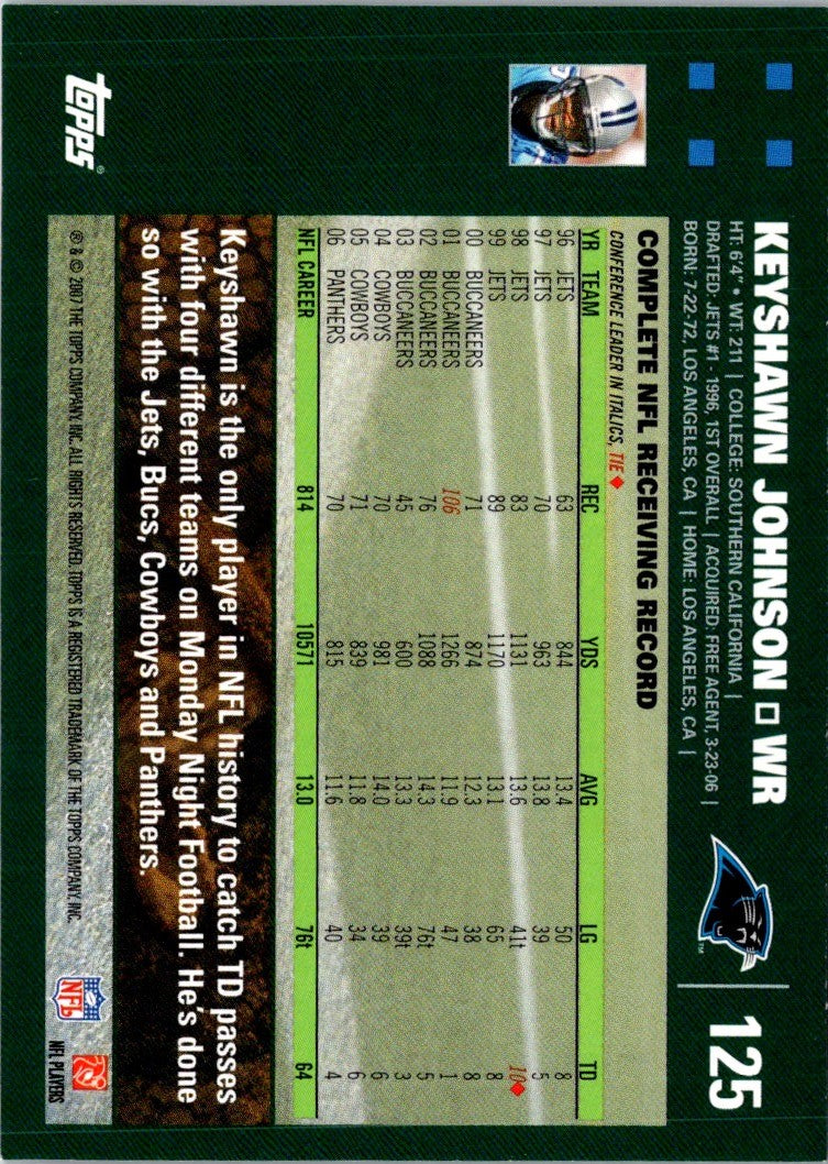 2007 Topps Keyshawn Johnson