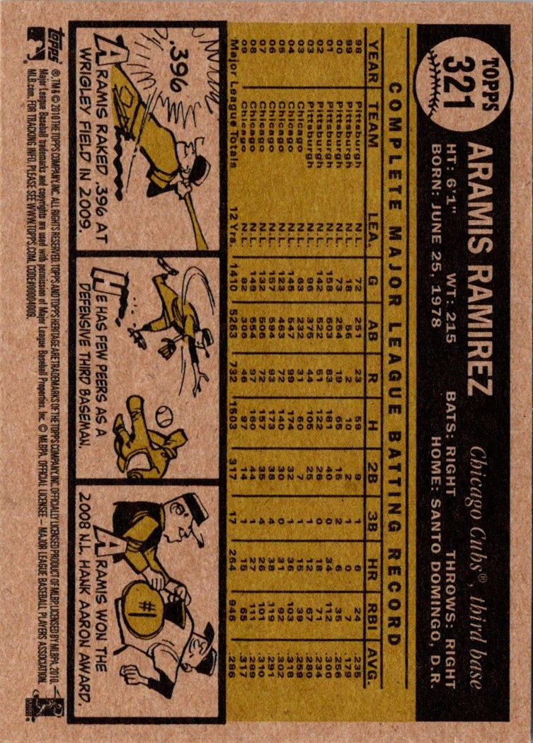 2010 Topps Heritage Aramis Ramirez