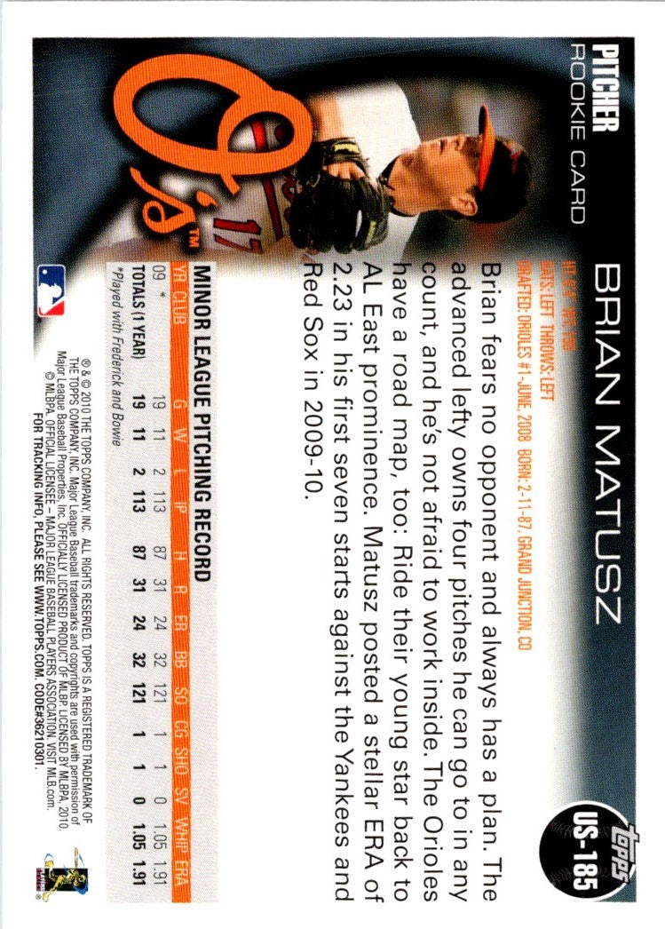 2010 Topps Update Brian Matusz