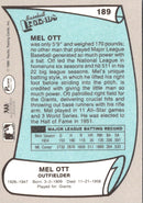 1989 Pacific Legends II Mel Ott