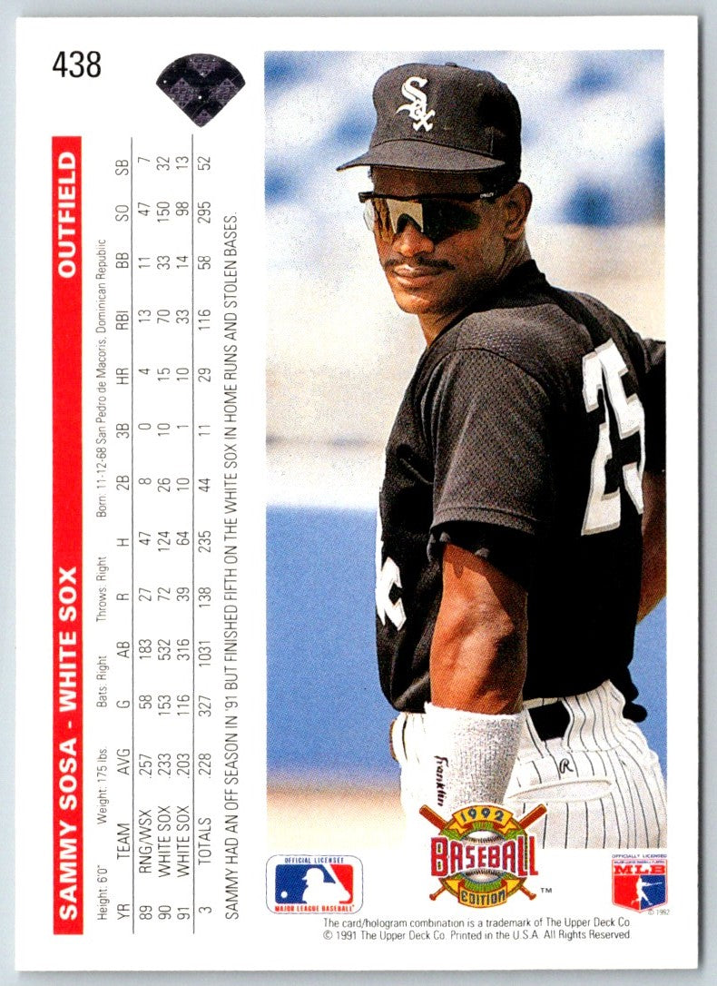 1992 Upper Deck Sammy Sosa