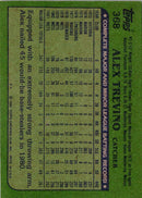 1982 Topps Alex Trevino