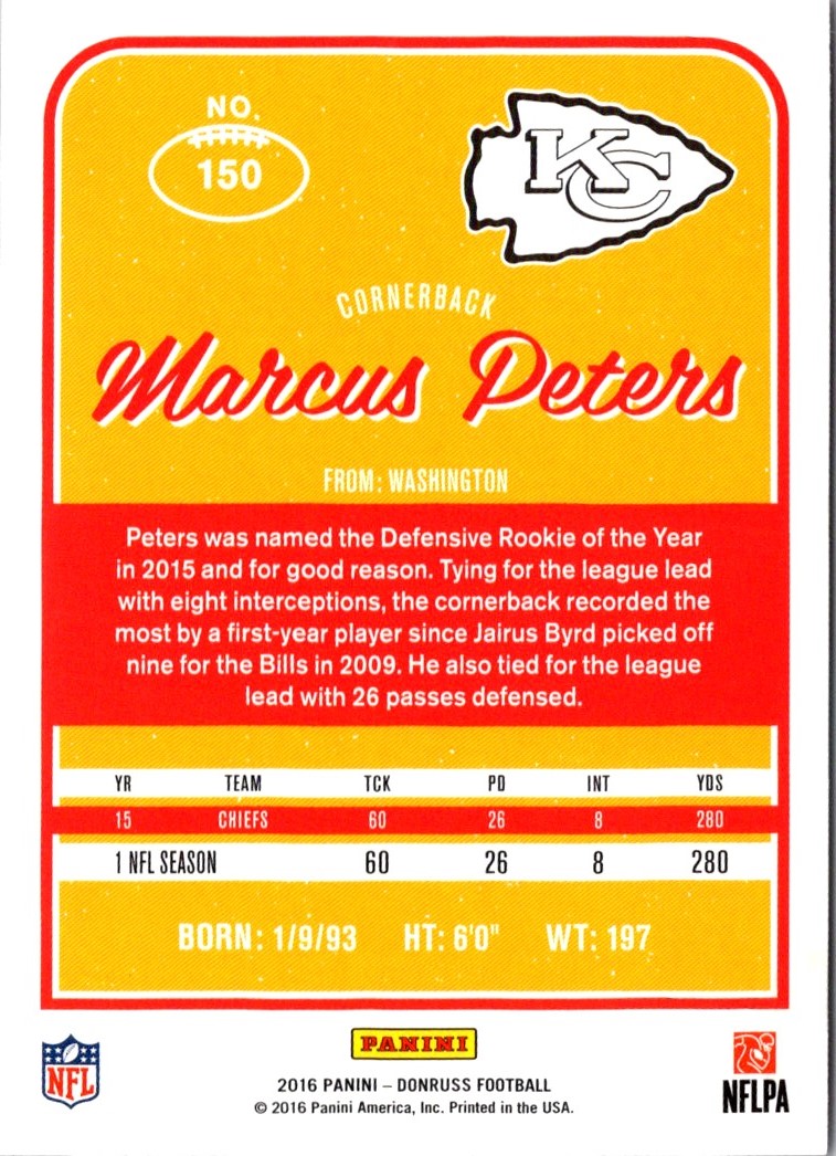 2016 Donruss Marcus Peters