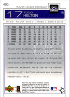 2003 Upper Deck Todd Helton #495