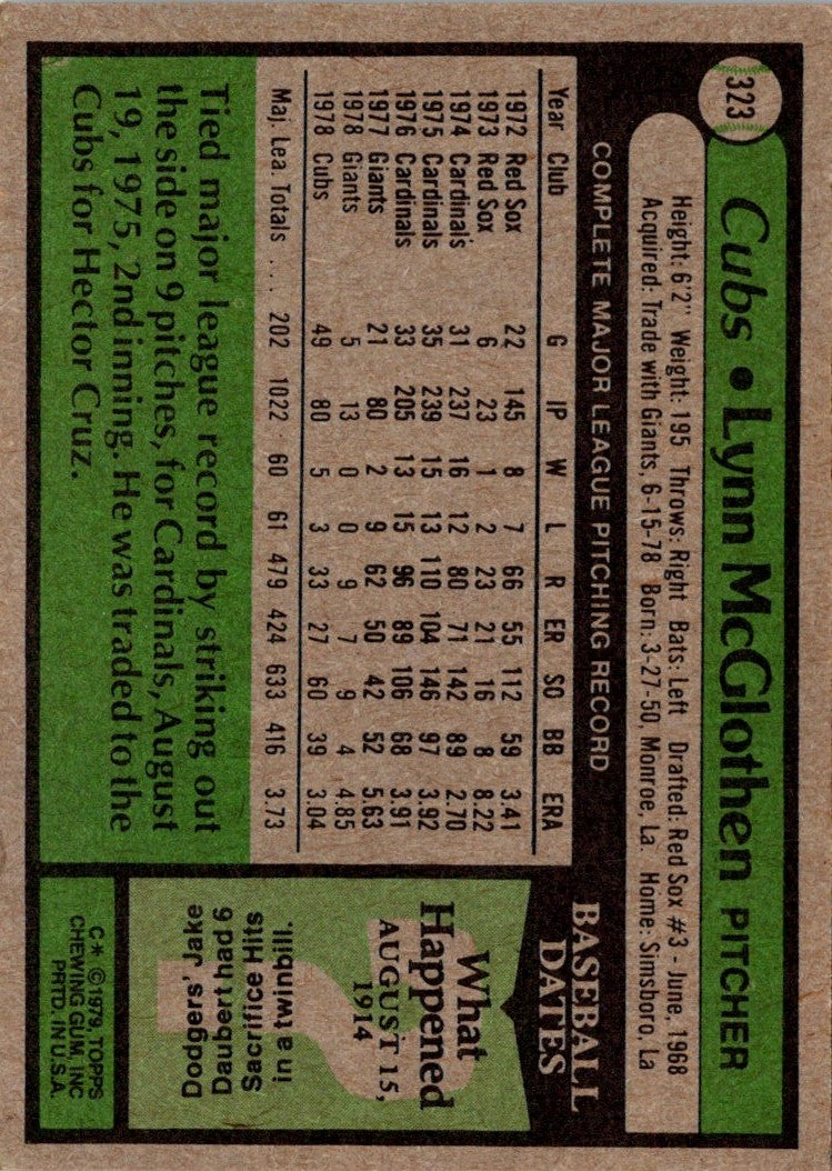 1979 Topps Lynn McGlothen