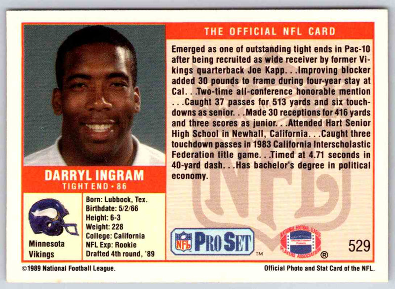 1989 NFL Proset Darryl Ingram
