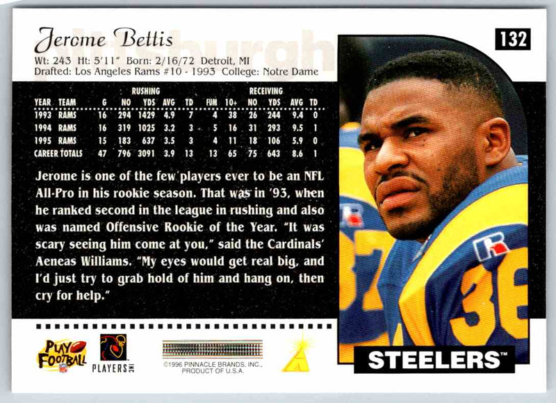 1996 Score Jerome Bettis